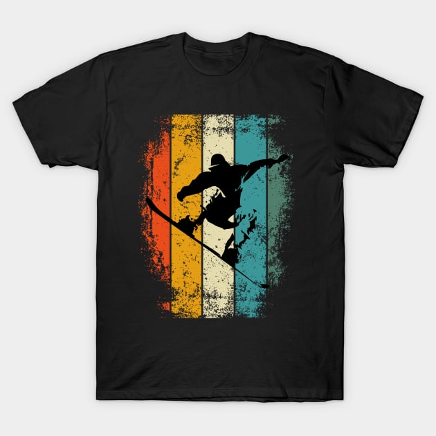 Skier Retro Vintage T-Shirt by UranusArts